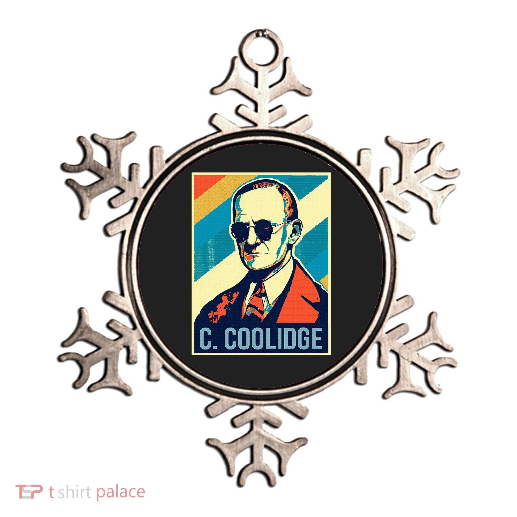 4th Of July Calvin Coolidge President Retro Patriotic Ornament