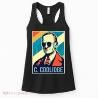 4th Of July Calvin Coolidge President Retro Patriotic Women's Tank Top thumb 0