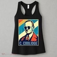 4th Of July Calvin Coolidge President Retro Patriotic Women's Tank Top thumb 3