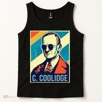 4th Of July Calvin Coolidge President Retro Patriotic Tank Top thumb 2