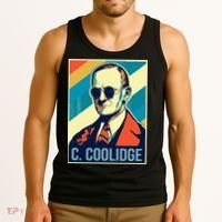 4th Of July Calvin Coolidge President Retro Patriotic Tank Top thumb 3