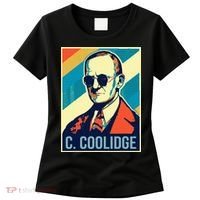 4th Of July Calvin Coolidge President Retro Patriotic Women's T-Shirt thumb 0