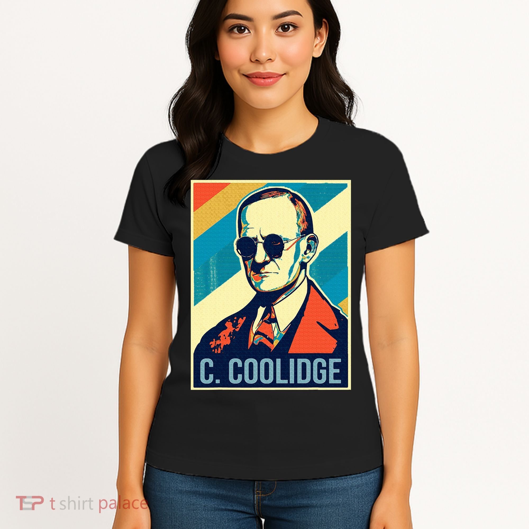 4th Of July Calvin Coolidge President Retro Patriotic Women's T-Shirt