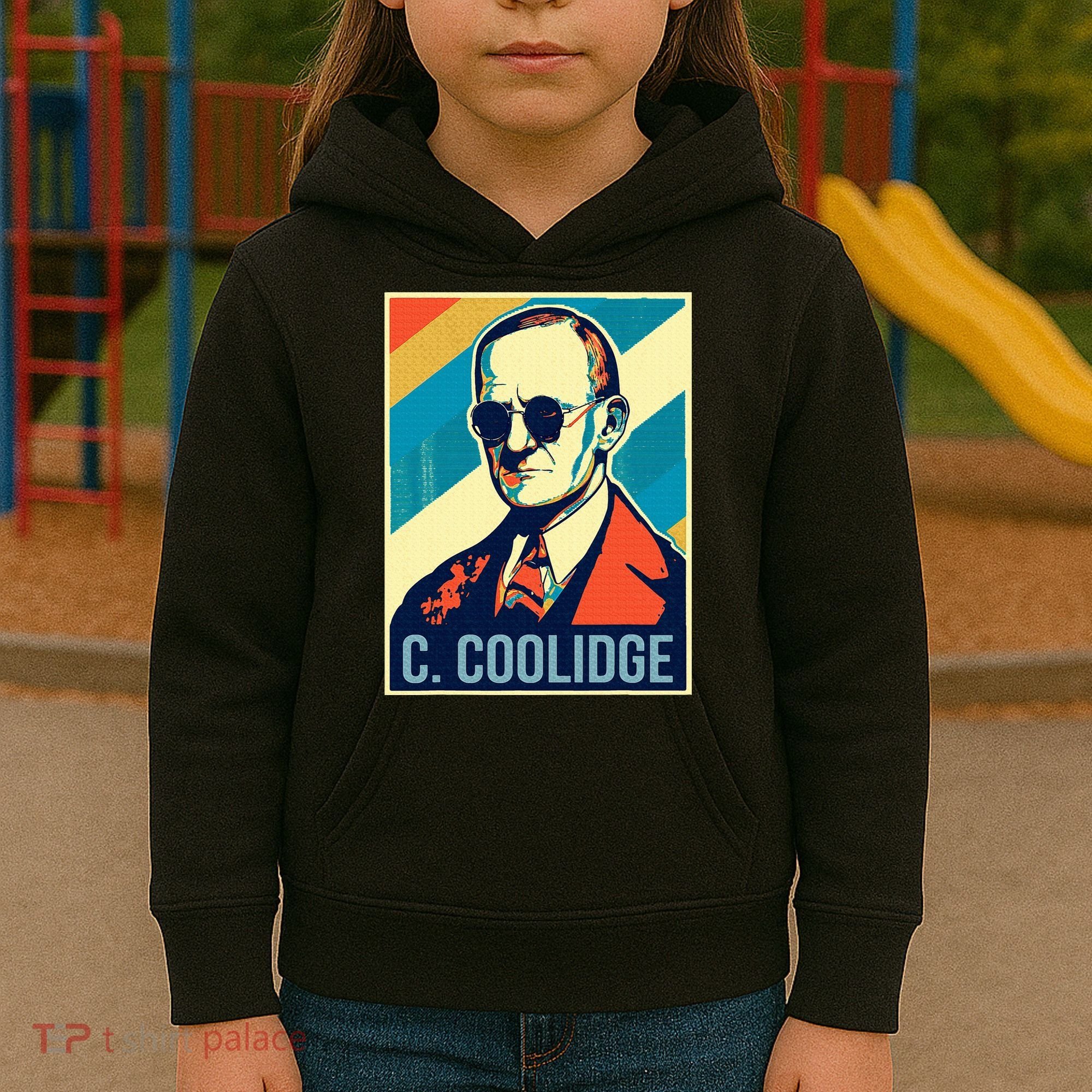 4th Of July Calvin Coolidge President Retro Patriotic Kids Hoodie
