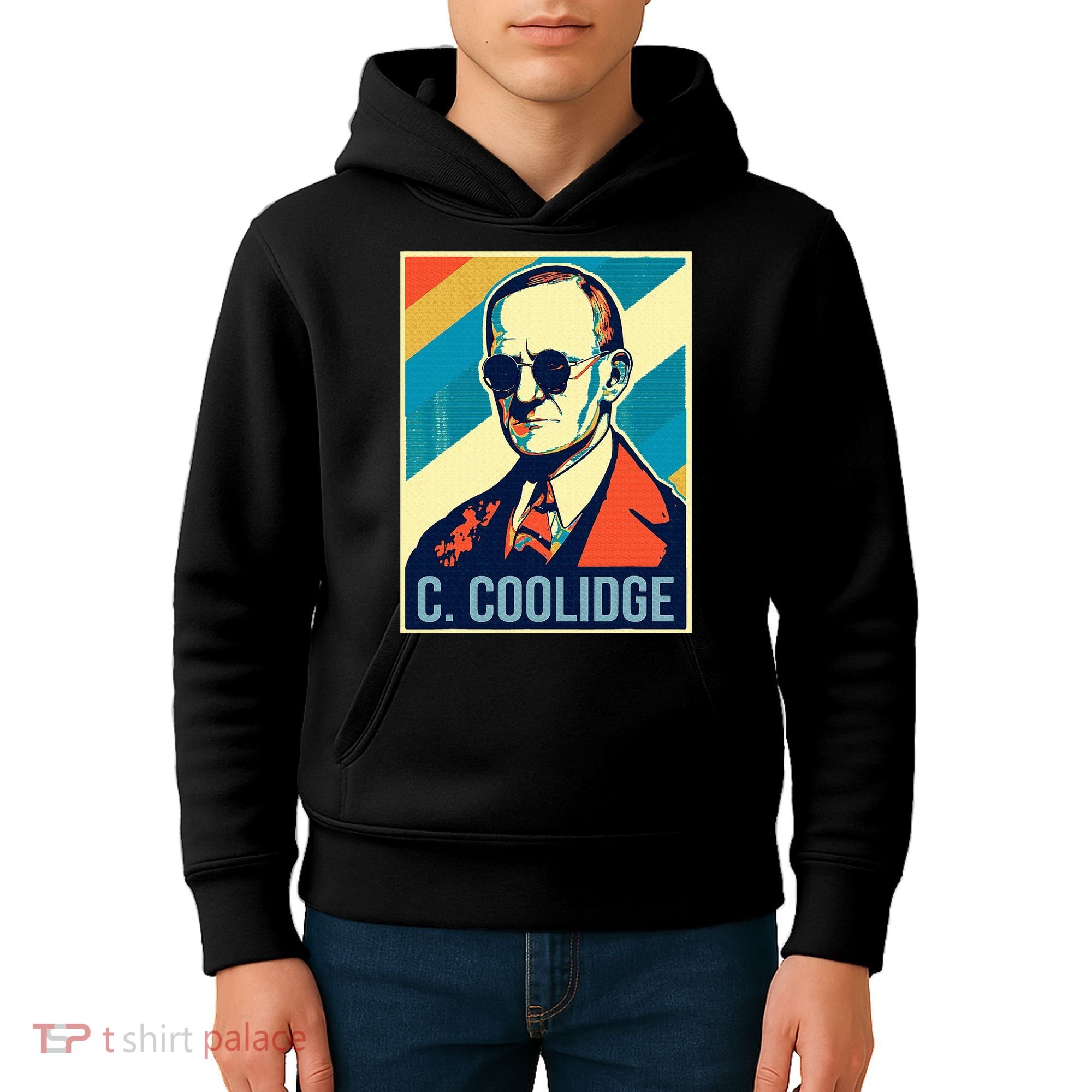 4th Of July Calvin Coolidge President Retro Patriotic Kids Hoodie
