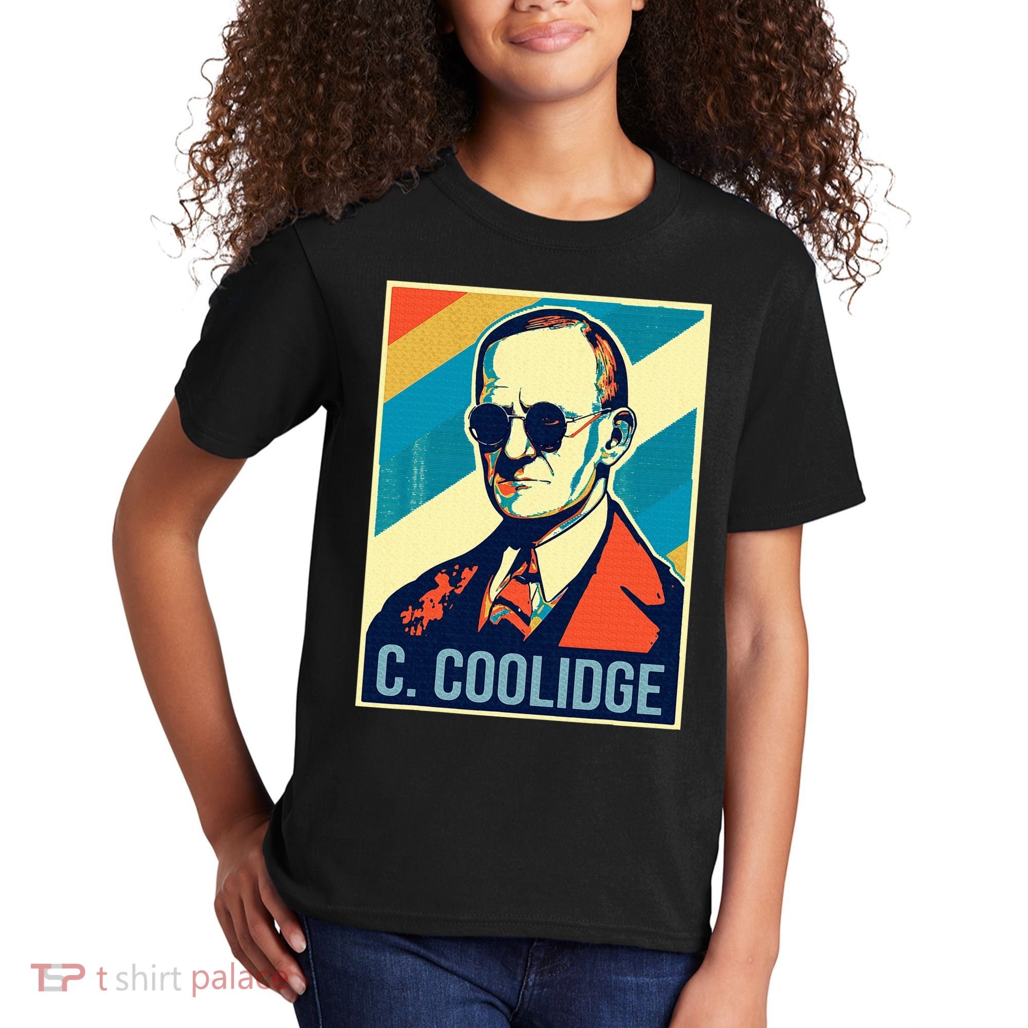 4th Of July Calvin Coolidge President Retro Patriotic Kids T-Shirt