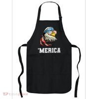 4th Of July Merica Usa Flag Bald Eagle Patriotic Veteran Apron thumb 0