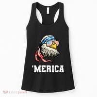4th Of July Merica Usa Flag Bald Eagle Patriotic Veteran Women's Tank Top thumb 0