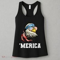 4th Of July Merica Usa Flag Bald Eagle Patriotic Veteran Women's Tank Top thumb 3