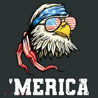 4th Of July Merica Usa Flag Bald Eagle Patriotic Veteran Long Sleeve Shirt thumb 2