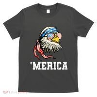4th Of July Merica Usa Flag Bald Eagle Patriotic Veteran T-Shirt thumb 0
