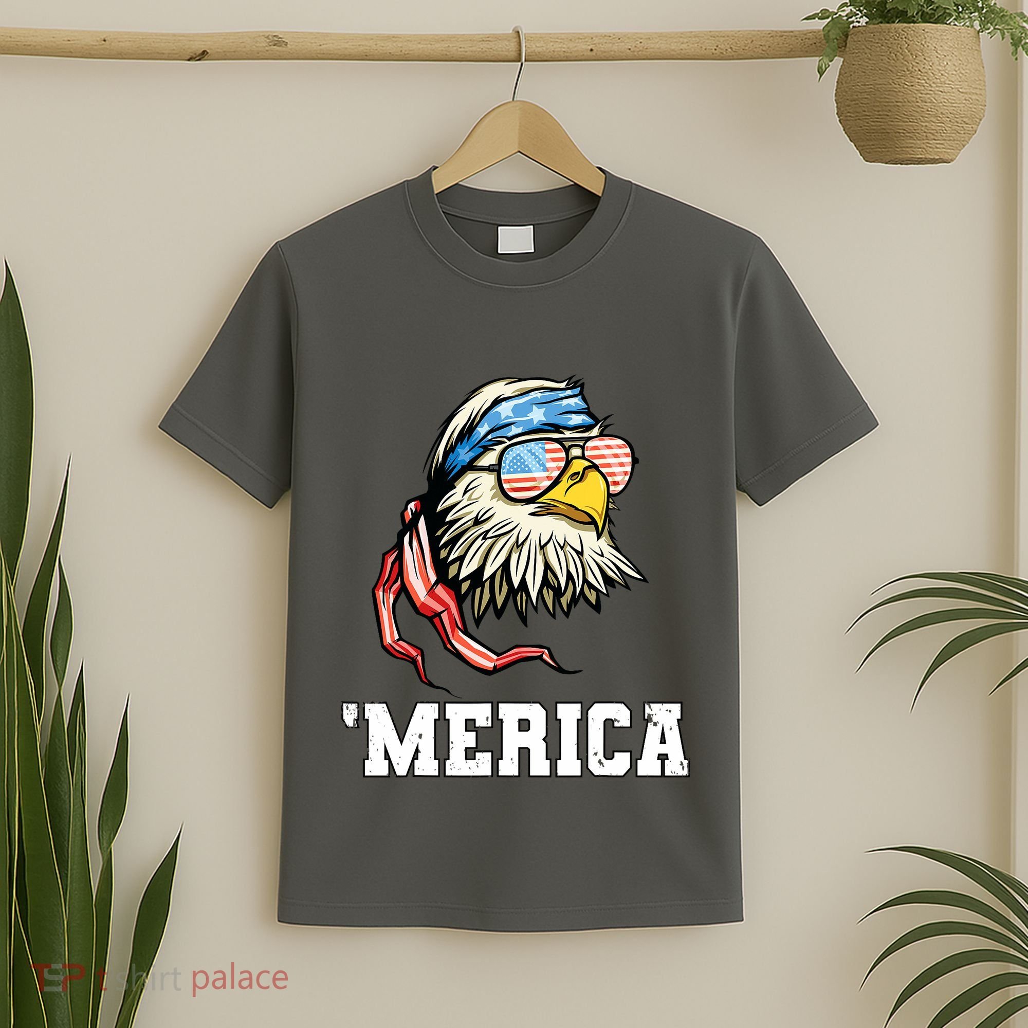 4th Of July Merica Usa Flag Bald Eagle Patriotic Veteran T-Shirt