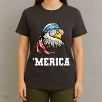 4th Of July Merica Usa Flag Bald Eagle Patriotic Veteran T-Shirt thumb 4