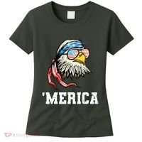 4th Of July Merica Usa Flag Bald Eagle Patriotic Veteran Women's T-Shirt thumb 0
