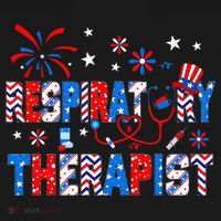 4th Of July For Wo Stethoscope Respiratory Therapist RT Polo thumb 3