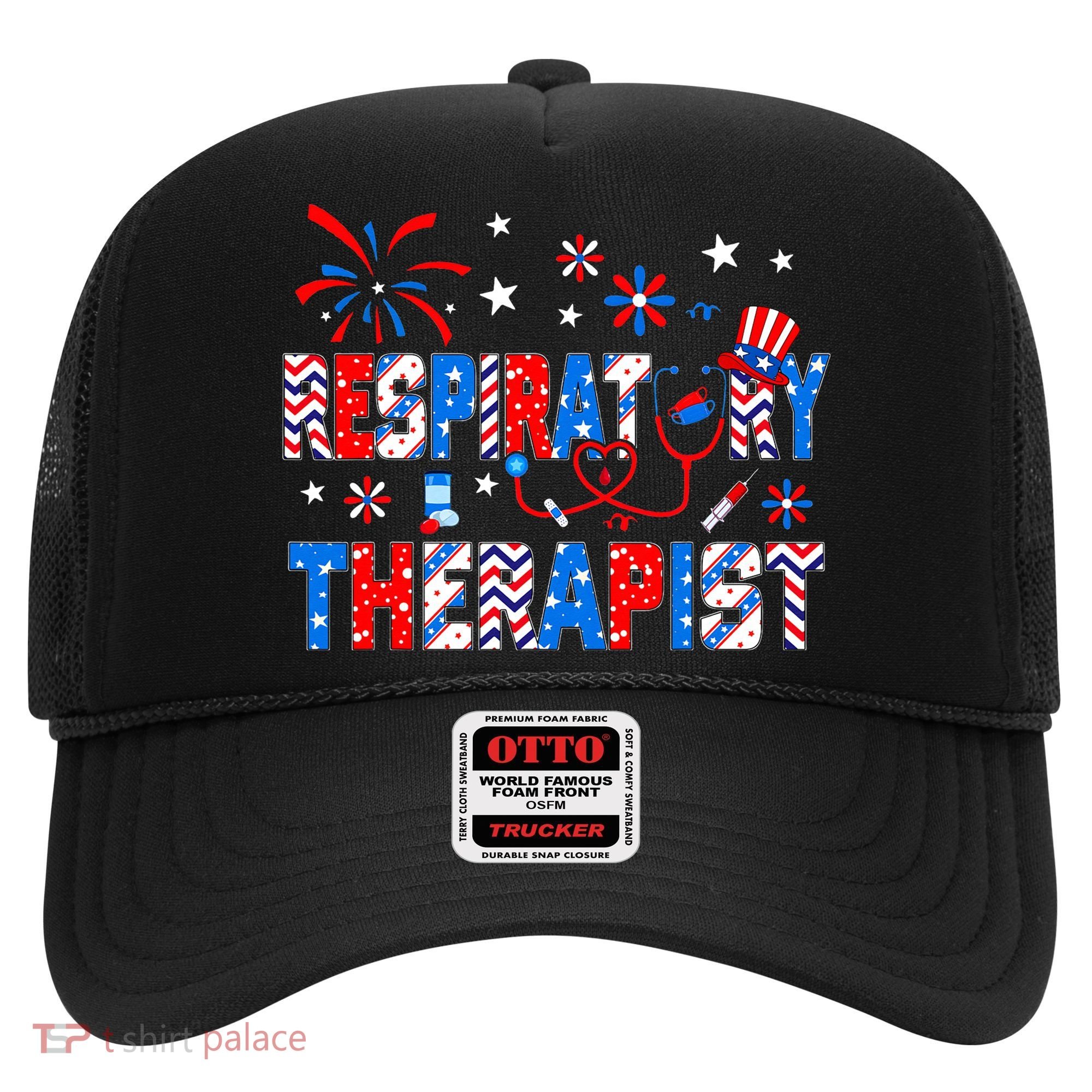 4th Of July For Wo Stethoscope Respiratory Therapist RT Hat