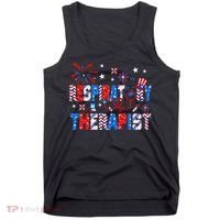 4th Of July For Wo Stethoscope Respiratory Therapist RT Tank Top thumb 0