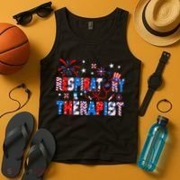 4th Of July For Wo Stethoscope Respiratory Therapist RT Tank Top thumb 4