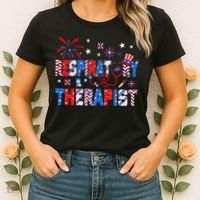 4th Of July For Wo Stethoscope Respiratory Therapist RT Women's T-Shirt thumb 2