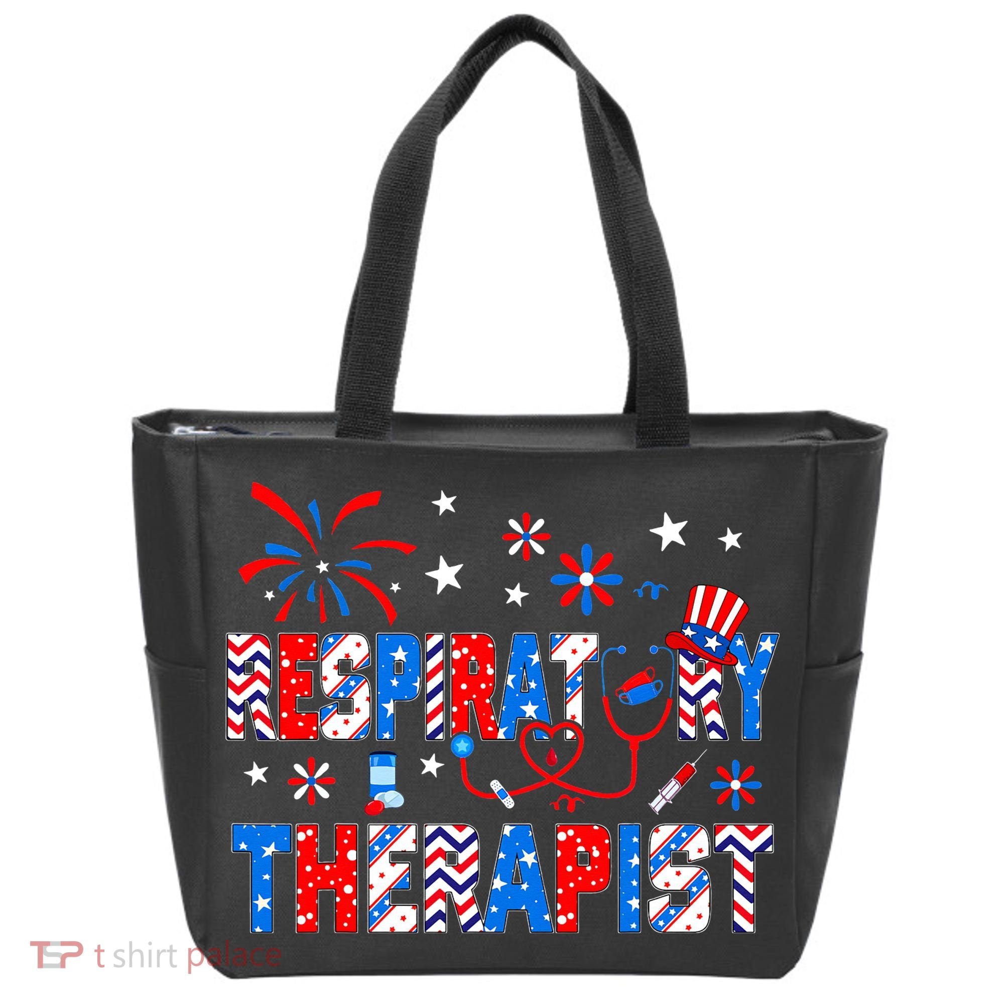 4th Of July For Wo Stethoscope Respiratory Therapist RT Tote Bag