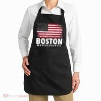 4th Of July Boston Massachusetts American Flag Apron thumb 2