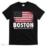 4th Of July Boston Massachusetts American Flag T-Shirt thumb 0