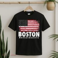4th Of July Boston Massachusetts American Flag T-Shirt thumb 2