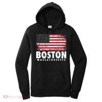4th Of July Boston Massachusetts American Flag Women's Hoodie thumb 0