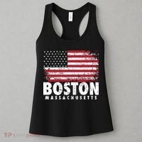 4th Of July Boston Massachusetts American Flag Women's Tank Top thumb 3