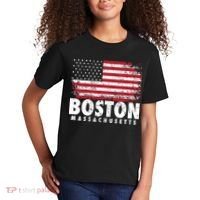 4th Of July Boston Massachusetts American Flag Kids T-Shirt thumb 2