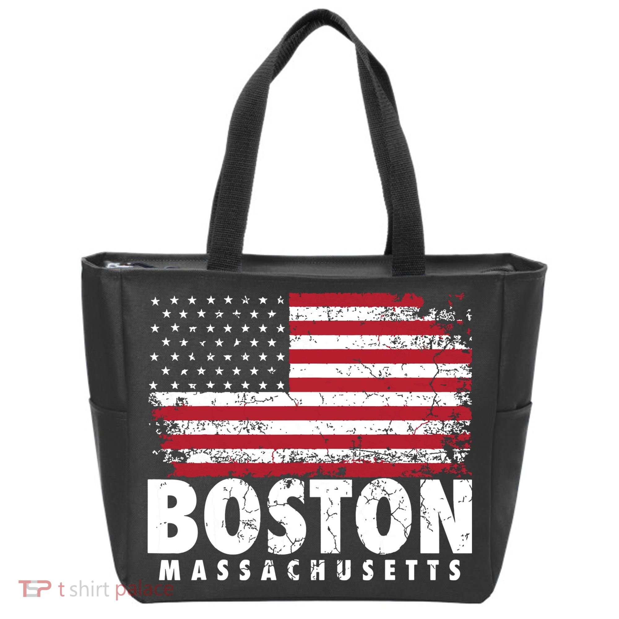 4th Of July Boston Massachusetts American Flag Tote Bag
