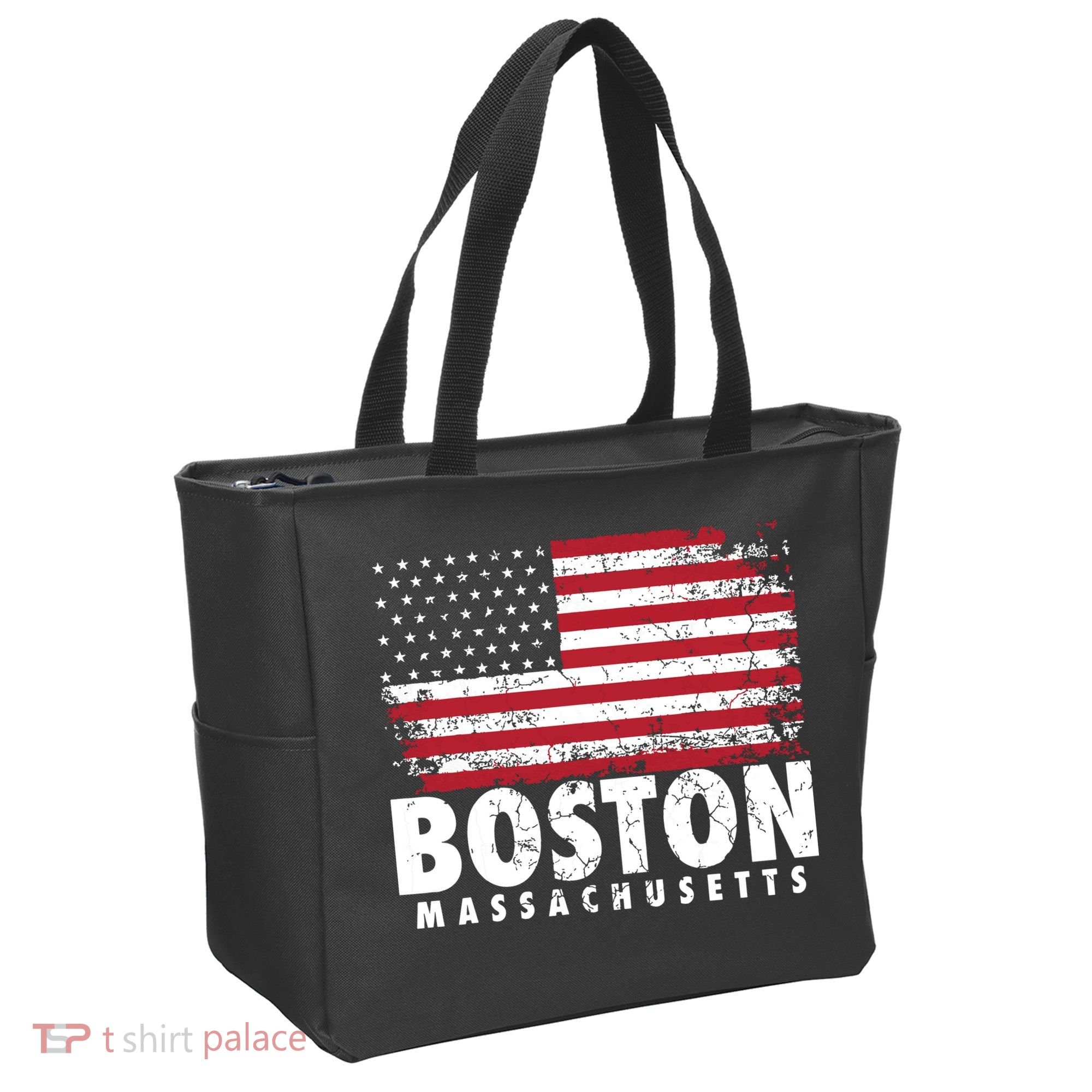 4th Of July Boston Massachusetts American Flag Tote Bag
