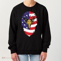 4th Of July Bald Eagle With American Flag Women's Sweatshirt thumb 0