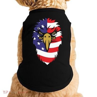 4th Of July Bald Eagle With American Flag Doggie Tank