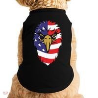 4th Of July Bald Eagle With American Flag Doggie Tank thumb 0