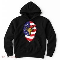 4th Of July Bald Eagle With American Flag Hoodie thumb 0