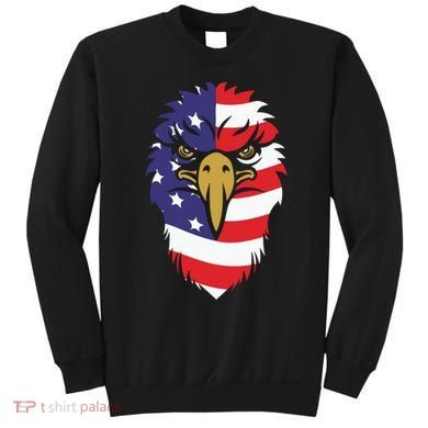4th Of July Bald Eagle With American Flag Sweatshirt