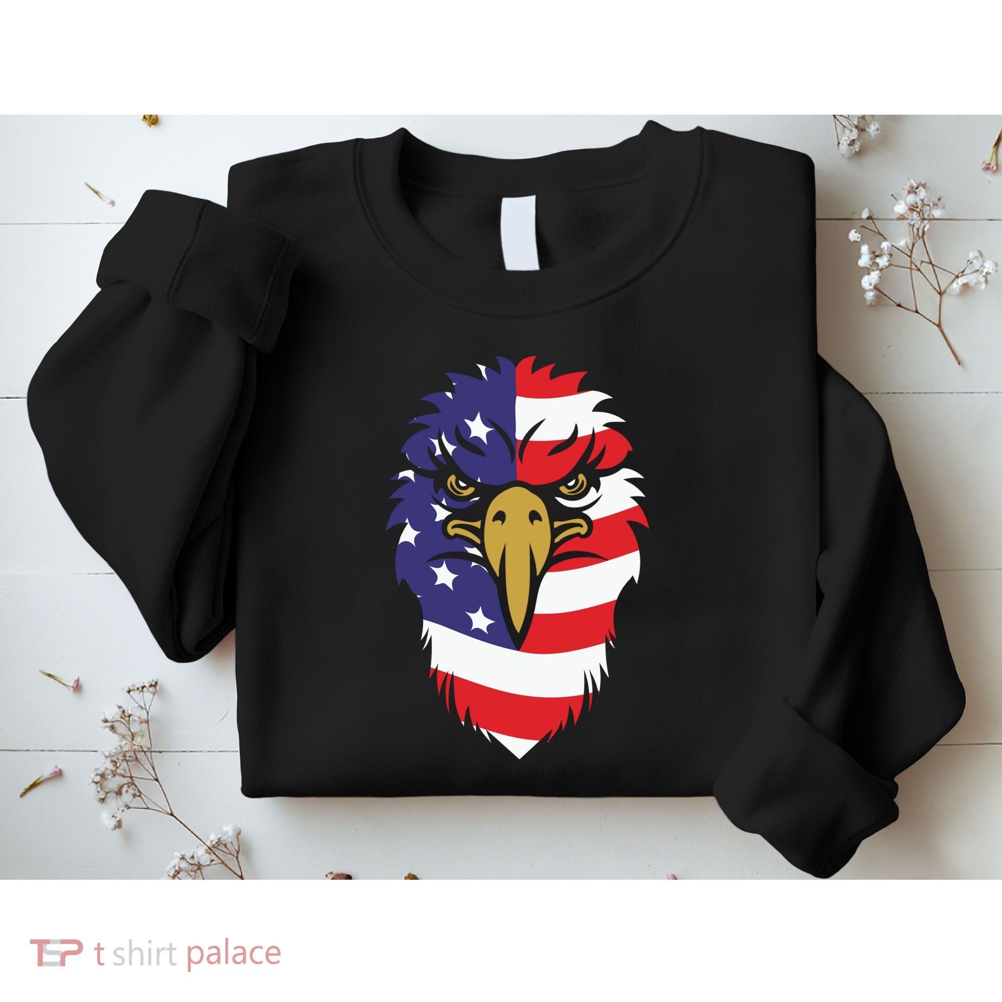 4th Of July Bald Eagle With American Flag Sweatshirt