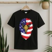 4th Of July Bald Eagle With American Flag T-Shirt thumb 2