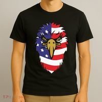 4th Of July Bald Eagle With American Flag T-Shirt thumb 3
