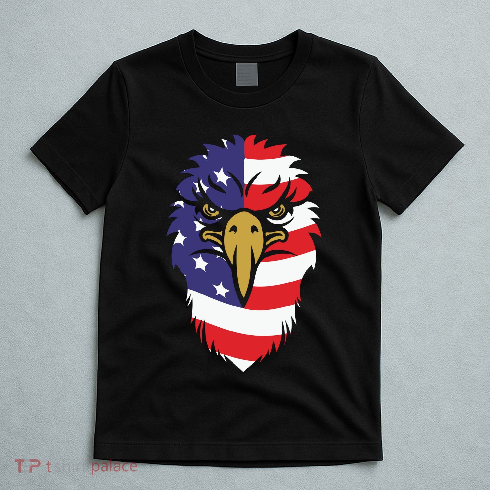 4th Of July Bald Eagle With American Flag T-Shirt