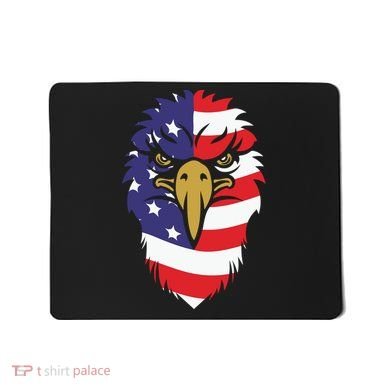 4th Of July Bald Eagle With American Flag Mousepad