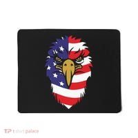 4th Of July Bald Eagle With American Flag Mousepad thumb 0