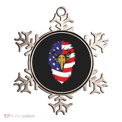 4th Of July Bald Eagle With American Flag Ornament