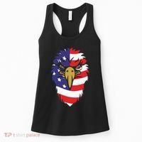 4th Of July Bald Eagle With American Flag Women's Tank Top thumb 0