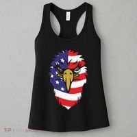4th Of July Bald Eagle With American Flag Women's Tank Top thumb 3