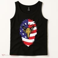 4th Of July Bald Eagle With American Flag Tank Top thumb 2