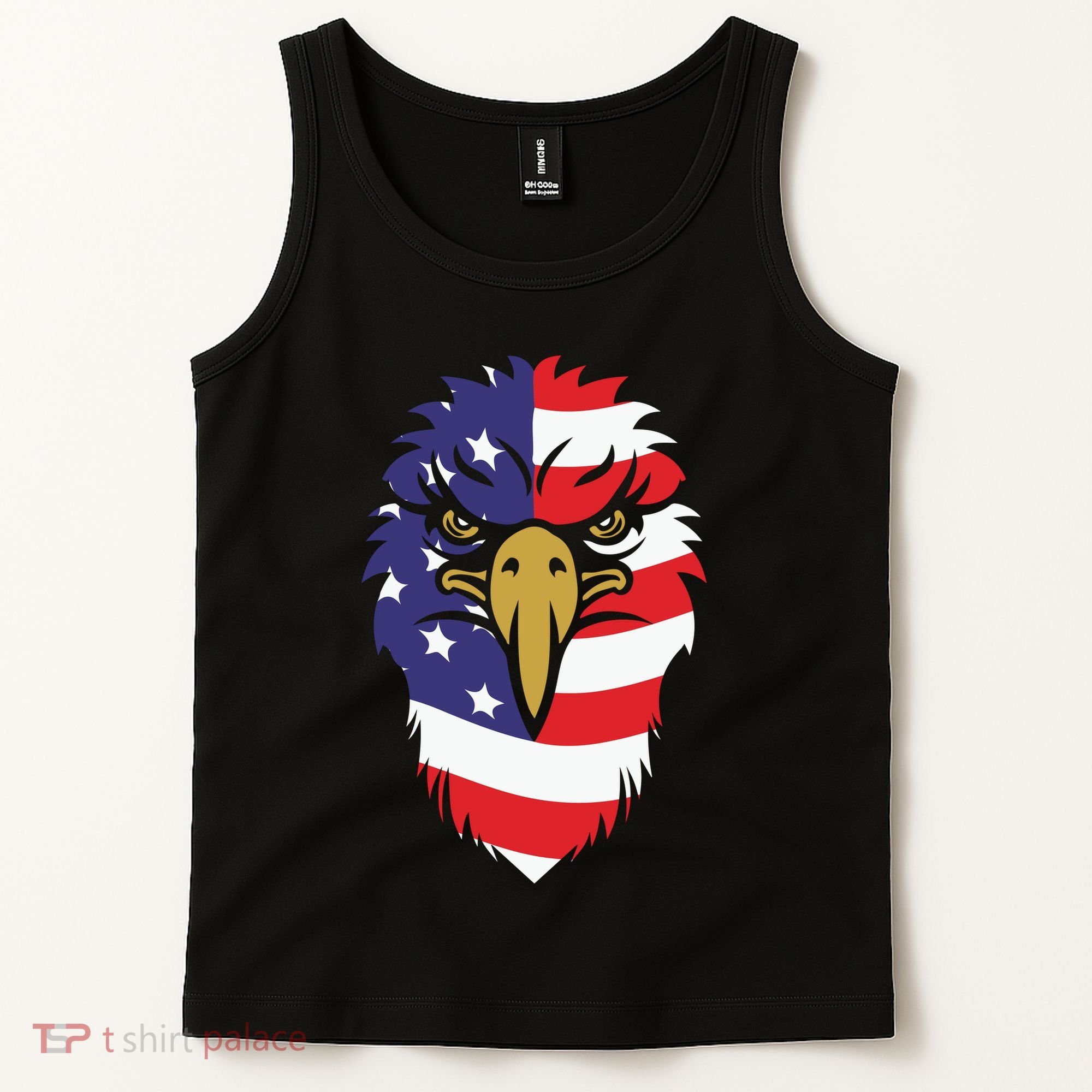 4th Of July Bald Eagle With American Flag Tank Top