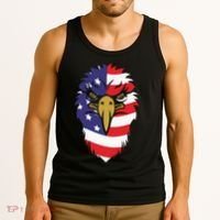 4th Of July Bald Eagle With American Flag Tank Top thumb 3