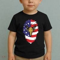 4th Of July Bald Eagle With American Flag Toddler T-Shirt thumb 2